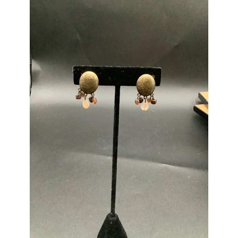 Vintage screwback napier boho style earrings